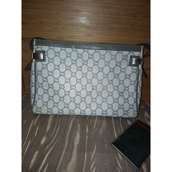 Vintage Gucci Plus Coated Canvas Brown Beige Bag, Certificate of Authenticity - Picture 6 of 15